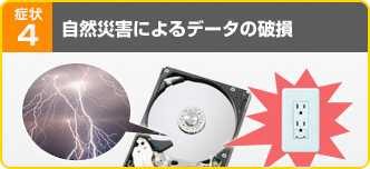 自然災害によるデータの破損